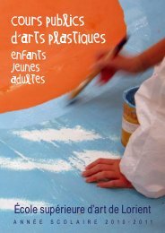 cours publics d , arts plastiques - ESA de Lorient