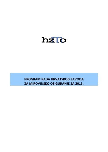 2013 - Hrvatski zavod za mirovinsko osiguranje