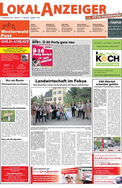 KW 37 | 15.09.2012 - Der Lokalanzeiger