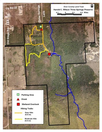 Harold C. Wilson Three Springs Preserve Trail Map - Door County ...