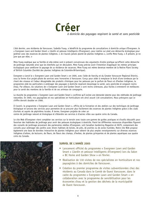 Rapport annuel 2005 - Evergreen