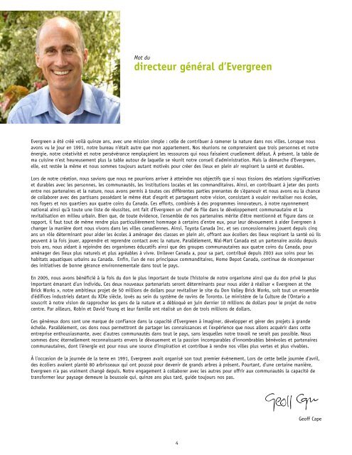 Rapport annuel 2005 - Evergreen