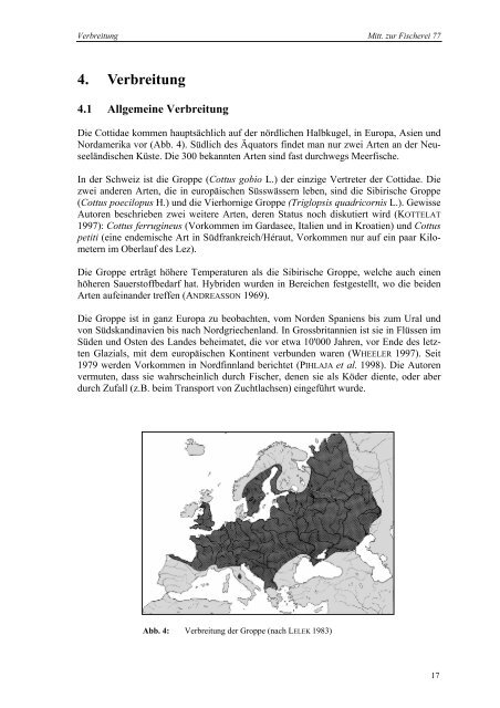 (Cottus gobio) in der Schweiz - Bundesamt fÃ¼r Umwelt