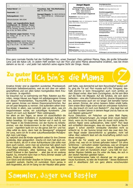 Veranstaltungen fÃ¼r Kleine &amp; GroÃŸe - Zwergerl Magazin