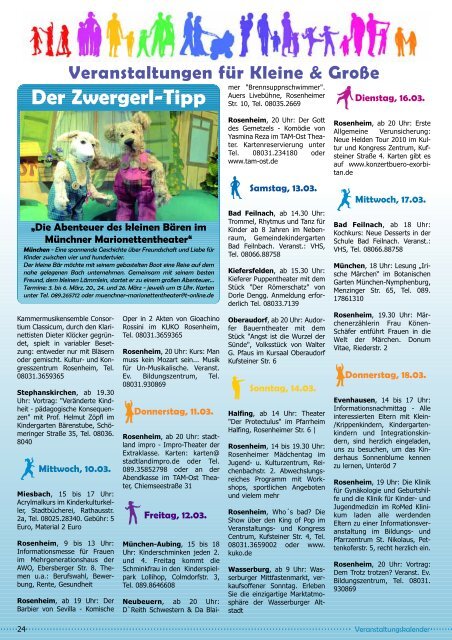 Heft 2 - MÃ¤rz 2010 - Zwergerl Magazin