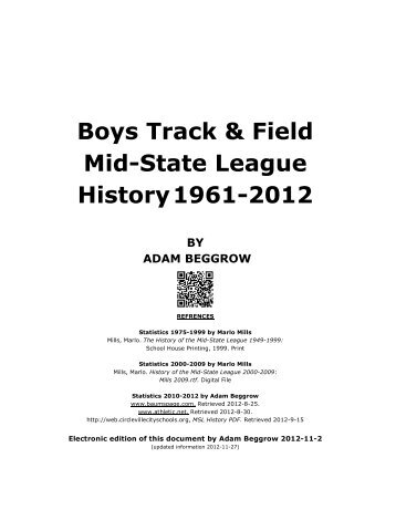 Boys Track & Field Mid-State League History1961-2012 BY ADAM ...