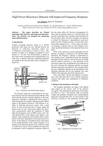 High Power Microwave Detector with Improved Frequency Response