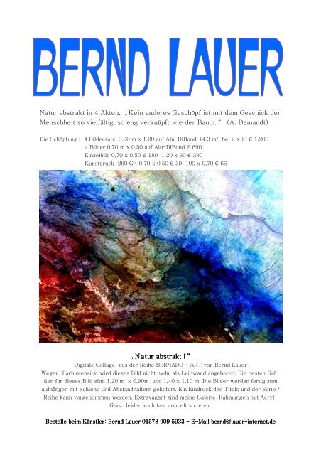 Katalog natur-abstrakt - Bernd Lauer