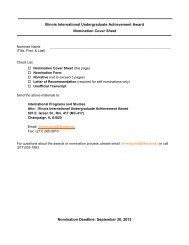 Cover sheet and Nomination Form - International Programs and ...