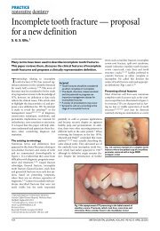 Incomplete tooth fracture â proposal for a new definition
