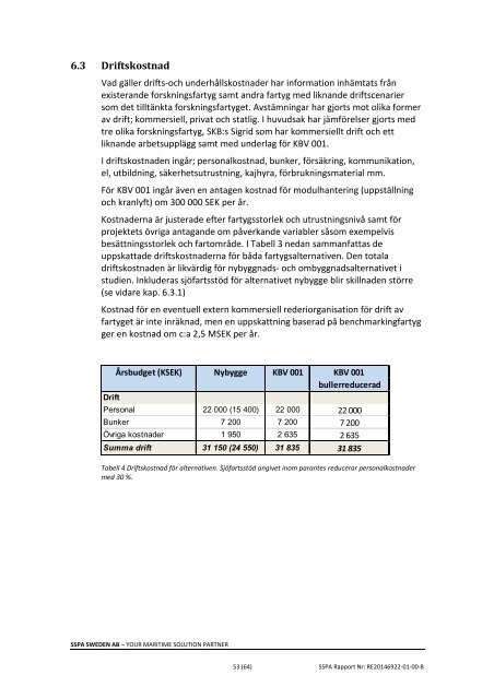 Rapport  - Nytt Forskningsfartyg till SLU och SMHI 140814