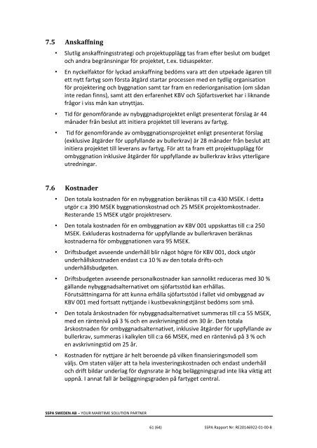 Rapport  - Nytt Forskningsfartyg till SLU och SMHI 140814