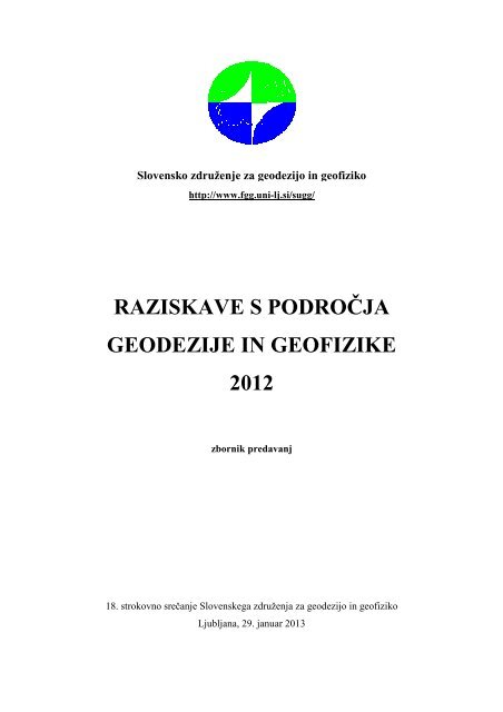 zbornik Raziskave s področja geodezije in geofizike 2012