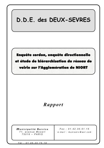Enquête OD Route - Communauté d'Agglomération de Niort