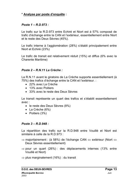 Enquête OD Route - Communauté d'Agglomération de Niort