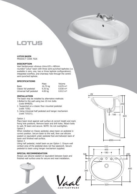 vaal main brochure - Tiles2Taps