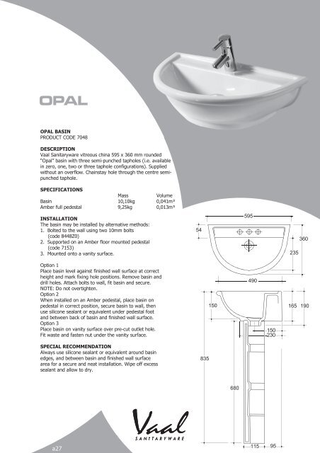 vaal main brochure - Tiles2Taps