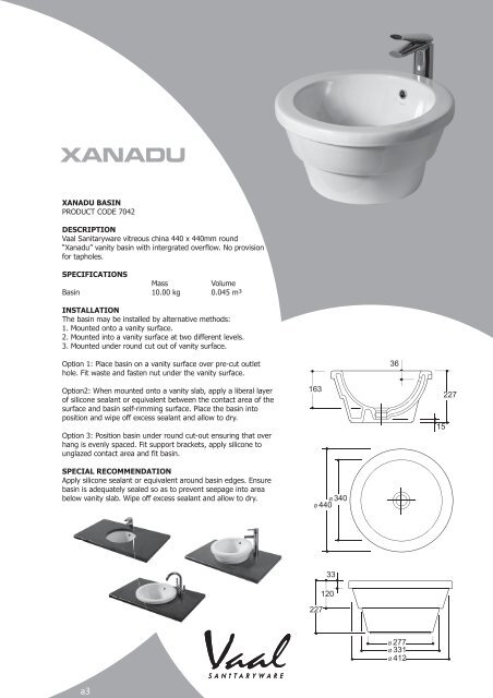 vaal main brochure - Tiles2Taps