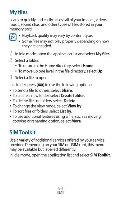 GT-S7500 user manual - Samsung Galaxy Ace Plus - Virgin Media