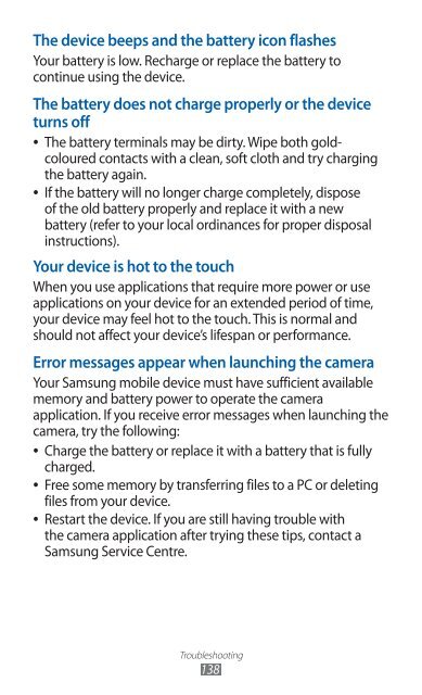 GT-S7500 user manual - Samsung Galaxy Ace Plus - Virgin Media