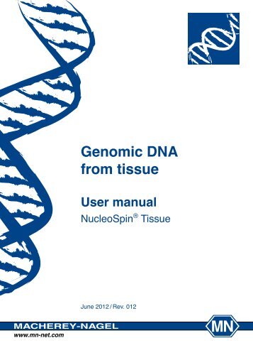 Genomic DNA from tissue User manual - Macherey Nagel