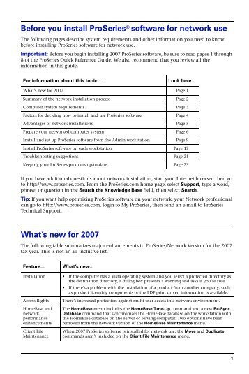 ProSeries Network Installation Guide for the 2006 tax year - Intuit