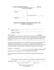 Request for Production of Documents to Employer - City of Albany ...