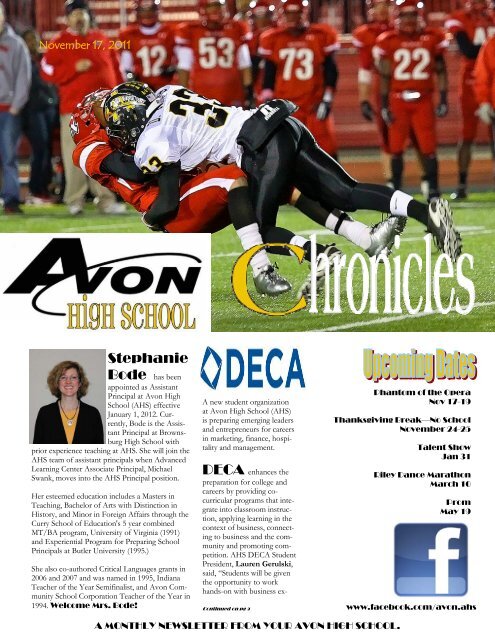 2011.11 Chronicles - Avon Community School Corporation