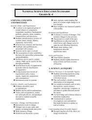 national science education standards grades kâ4 - Project Wild