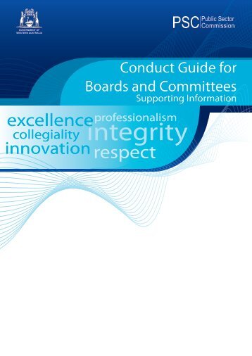 Conduct Guide for Boards and Committees: Supporting Information