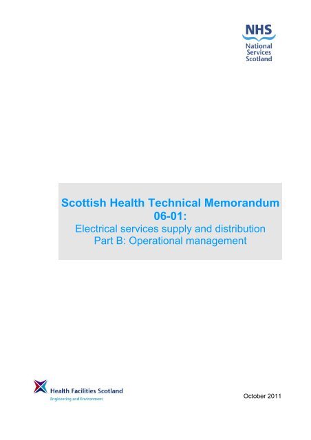Scottish Health Technical Memorandum 06-01 Electrical services ...