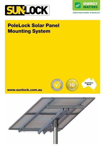 SunLock solar panel mounting system - Energy Matters