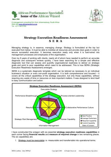 Strategy Execution Readiness Assessment SERA - Top-Consultant