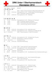 Dienstplan 2012 - DRK Unter-/ Oberharmersbach