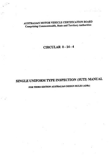 Single Uniform Type Inspection (SUTI) Manual for Third Edition ...