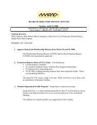 AAARAD Board of Directors Meeting Minutes