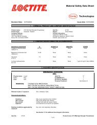 Loctite 271 MSDS Sheet - A-Dec