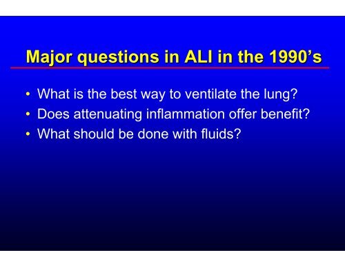 Acute lung injury (ALI) and Acute respiratory distress syndrome ...