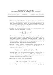 Assignment 3 - Department of Physics - Indian Institute of ...