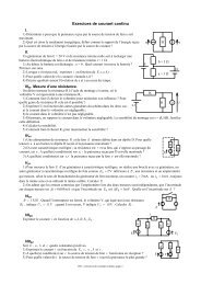 Exercices de courant continu