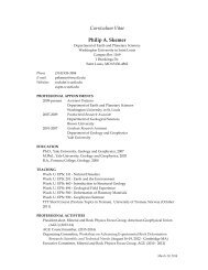 Curriculum Vitae Philip A. Skemer - Department of Earth and ...