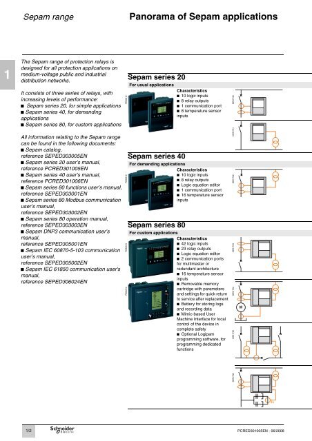 sepam 20 user manual -  Schneider Electric