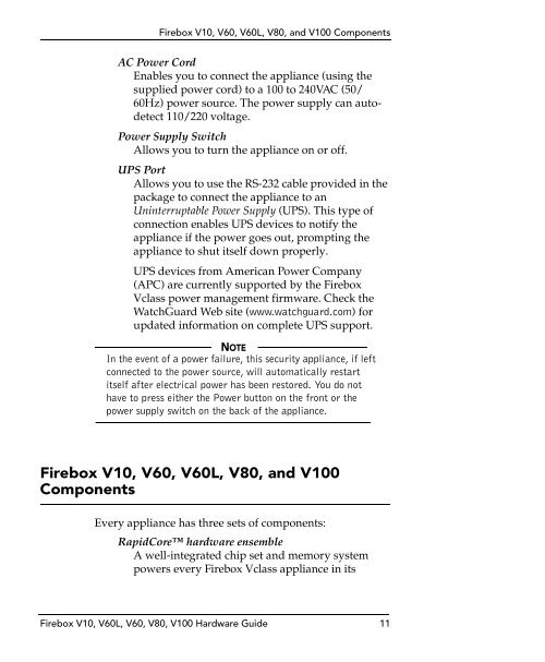 Firebox v10, v60L, v60, v80, v100 Hardware Guide - WatchGuard ...