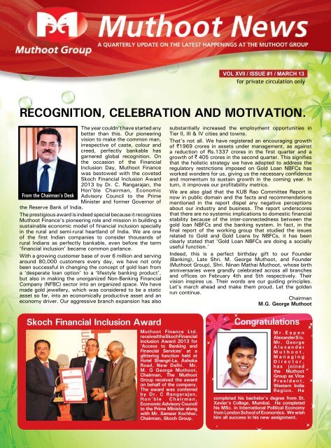 March Issue Newsletter - Muthoot Group