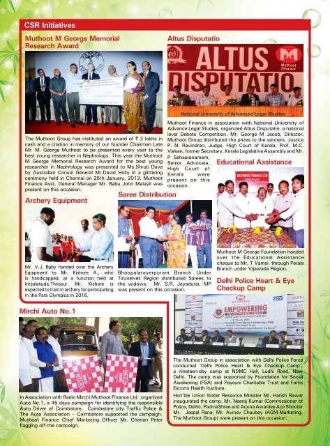 March Issue Newsletter - Muthoot Group