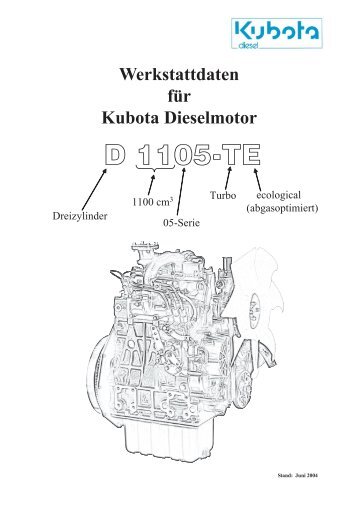 D 1105-TE - Kubota