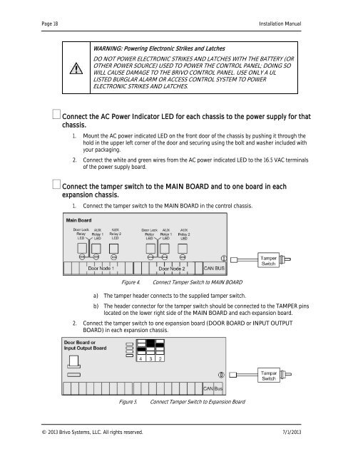 ACS5000-E/W Installation Manual - Brivo Systems