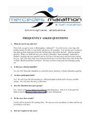 FREQUENTLY ASKED QUESTIONS - Mercedes Marathon