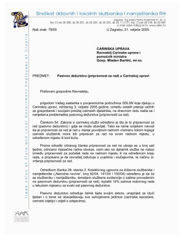 ProÄitajte dopis Sindikata u PDF formatu - SDLSN