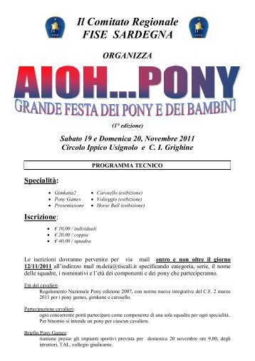 pony games - FISE Comitato Regionale Sardegna